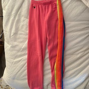 Pink neon sweatpants ver hard to find in stock. RARE IN GREAT CONDITION 💖🛍️🪩